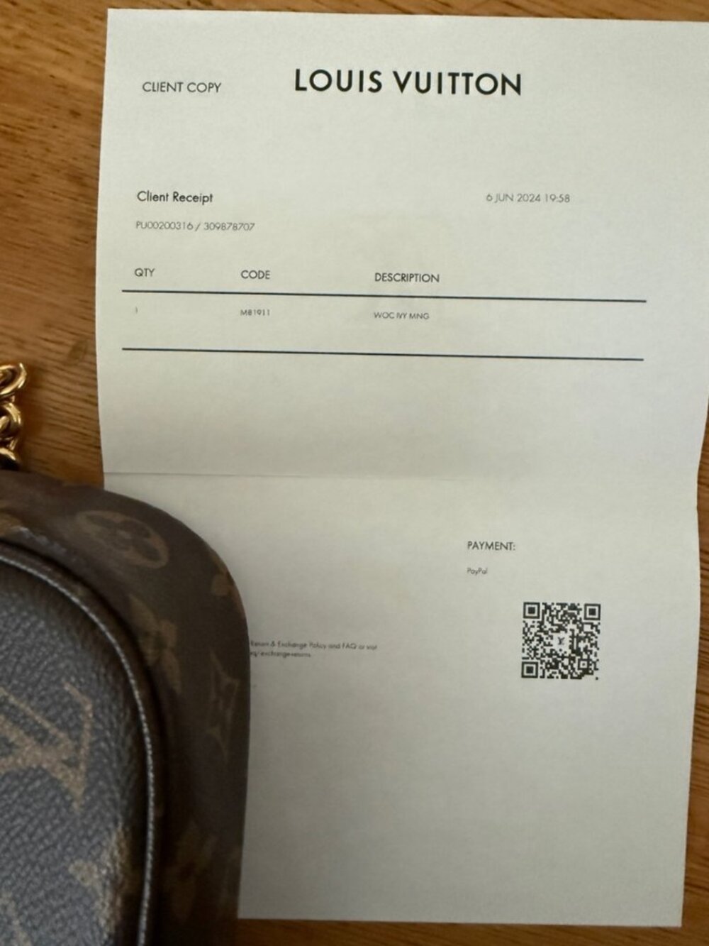 Authentic Louis Vuitton Wallet on Chain Ivy - Picture 4 of 14
